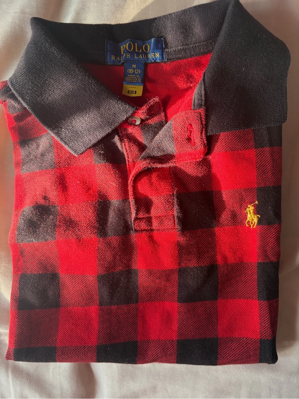 Polo by Ralph Lauren Red & Black Buffalo Plaid Polo Shirt - Kids